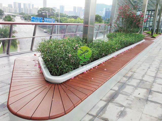 不銹鋼花池坐凳美化深圳前?？缃止珗@G9天橋城市戶外景觀